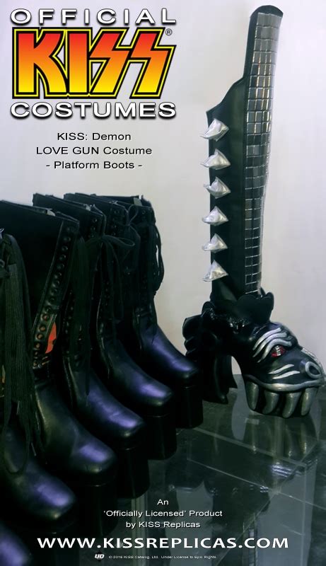 kiss replica boots|kissing demon love gun boots.